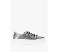Piccadilly Circus Pewter Leather Flatform Trainers - Pewter Leather / 39