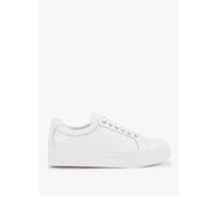 Piccadilly Circus White Leather Flatform Trainers - White Leather / 37