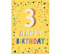 Piccadilly Greetings 3rd Birthday Milestone Birthday Card Age 3,Approx. 7 x 5 inches