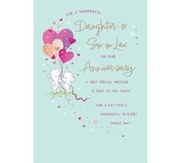Piccadilly Greetings Anniversary Card, For a Wonderful Daughter & Son-in-Law - 9 x 6 inches
