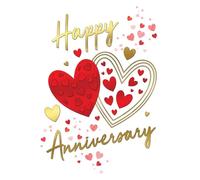 Piccadilly Greetings Anniversary Card, Happy Anniversary- 8 x 6 inches