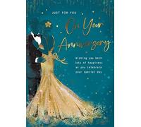 Piccadilly Greetings Anniversary Card, Just For You on Your Anniversary - 9 x 6 inches