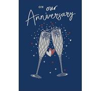 Piccadilly Greetings Anniversary Card, On Our Anniversary - 9 x 6 inches