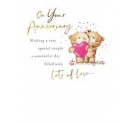 Piccadilly Greetings Anniversary Card, On Your Anniversary - 8 x 6 inches