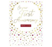 Piccadilly Greetings Anniversary Card, On Your First Anniversary - 8 x 6 inches
