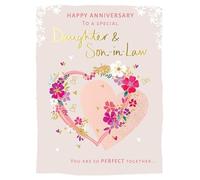 Piccadilly Greetings Anniversary Card, To a Special Daughter & Son-in-Law - 8 x 6 inches