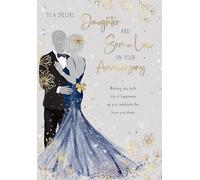 Piccadilly Greetings Anniversary Card, To a Special Daughter & Son-in-Law - 9 x 6 inches