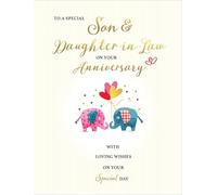 Piccadilly Greetings Anniversary Card, To a Special Son & Daughter-in-Law - 8 x 6 inches