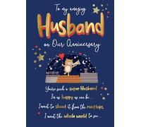 Piccadilly Greetings Anniversary Card, To My Amazing Husband - 9 x 6 inches