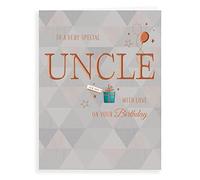 Piccadilly Greetings Avant Garde H90056 Studios Classic Birthday Card Uncle ,green|oak|beige|grey|white,- 8 x 6 inches