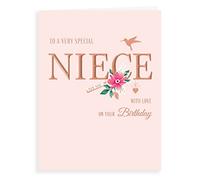Piccadilly Greetings Avant Garde Studios Classic Birthday Card Niece - White, 8 x 6 inches