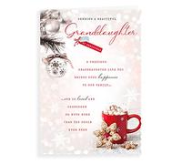 Piccadilly Greetings Avant Garde Studios Photo Christmas Card Granddaughter - 10 x 7 inches, H95014