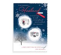 Piccadilly Greetings Avant Garde Studios photo Christmas Card Husband - 10 x 7 inches, H95020