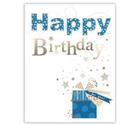 Piccadilly Greetings Birthday Card General Open - Luxury Birthday Card - Present Gift Design - 8 x 6 inches