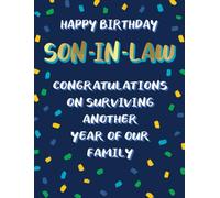 Piccadilly Greetings Birthday Card, Happy Birthday Son in Law Humour - 8 x 6 inches