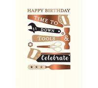 Piccadilly Greetings Birthday Card, Happy Birthday Tools 8 x 6 inches