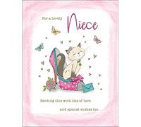 Piccadilly Greetings Birthday Card Niece - 8 x 6 inches