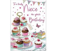 Piccadilly Greetings Birthday Card Niece - 9 x 6 inches - Regal Publishing