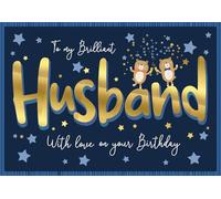 Piccadilly Greetings Birthday Card, To a Brilliant Husband - 9 x 6 inches
