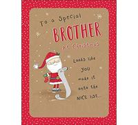 Piccadilly Greetings Character Christmas Card Brother - 8 x 6 inches - Piccadilly Greetings