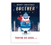 Piccadilly Greetings Character Christmas Card Brother - 9 x 6 inches
