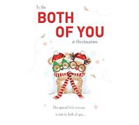 Piccadilly Greetings Character Christmas Card, Couple To Both Of You, Bear couple - 8 x 6 inches