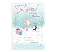 Piccadilly Greetings Character Christmas Card Daughter - 10 x 7 inches