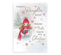 Piccadilly Greetings Character Christmas Card Daughter - 9 x 6 inches