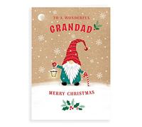 Piccadilly Greetings Character Christmas Card Grandad - 7 x 5 inches