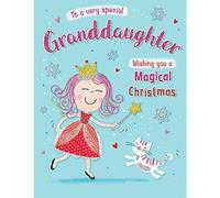 Piccadilly Greetings Character Christmas Card Granddaughter - 8 x 6 inches