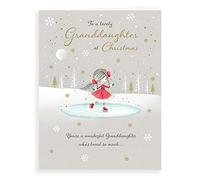 Piccadilly Greetings Character Christmas Card Granddaughter - 8 x 6 inches