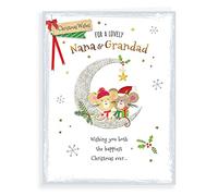 Piccadilly Greetings Character Christmas Card Nana & Grandad - 8 x 6 inches