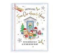 Piccadilly Greetings Character Christmas Card Our House To Yours - 8 x 6 inches