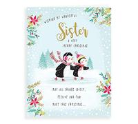 Piccadilly Greetings Character Christmas Card Sister - 8 x 6 inches