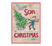 Piccadilly Greetings Character Christmas Card Son - 9 x 6 inches