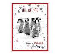 Piccadilly Greetings Character Christmas Card To All Of You - 8 x 6 inches