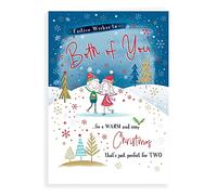 Piccadilly Greetings Character Christmas Card to Both of You - 9 x 6 inches, A41363