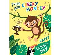 Piccadilly Greetings Character Father's Day Card From Cheeky Monkey - 8 x 6 inches