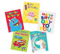 Piccadilly Greetings Children’s Kids Birthday Cards Multipack | Pack of 5 assorted Birthday Cards | 19 x 14.5 cm | Includes White Envelopes | Made in UK
