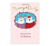 Piccadilly Greetings Christmas Card Mummy and Daddy - 9 x 6 inches