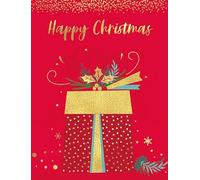 Piccadilly Greetings Christmas Card Open Big gift - 8 x 6 inches