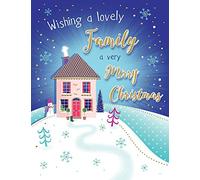 Piccadilly Greetings Christmas Card to A Family - 8 x 6 inches