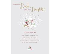 Piccadilly Greetings Christmas Card To a Special Dad from Your Daughter - 9 x 6 inches
