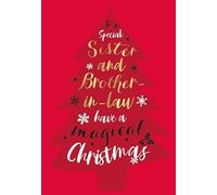 Piccadilly Greetings Christmas Card To a Special Sister & Brother In Law Tree Typed Text - 9 x 6 inches