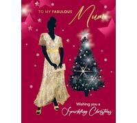Piccadilly Greetings Christmas Card to My Fabulous Mum Glam Mum - 8 x 6 inches
