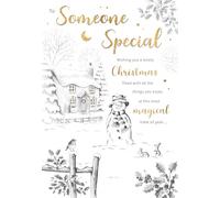 Piccadilly Greetings Christmas Card To Someone Special Pencil Sketched winter scene - 9 x 6 inches