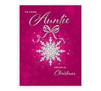 Piccadilly Greetings Classic Christmas Card Auntie - 8 x 6 inches, A41277