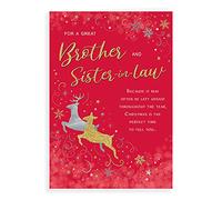 Piccadilly Greetings Classic Christmas Card Brother & Sister in Law - 9 x 6 inches - Regal Publishing (C85370)