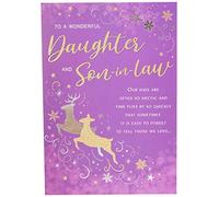 Piccadilly Greetings Classic Christmas Card Daughter & Son in Law - 9 x 6 inches - Regal Publishing, Multicoloured, C85387