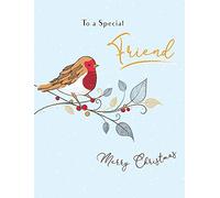 Piccadilly Greetings Classic Christmas Card Friend - 8 x 6 inches